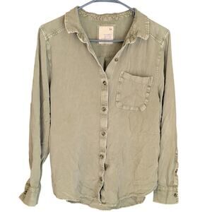 Olive Green Blouse Woman's Large